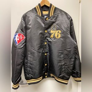 NWT Authentic NBA Ltd. Addition 76ers Starter Jacket 75th Anniversary Edition